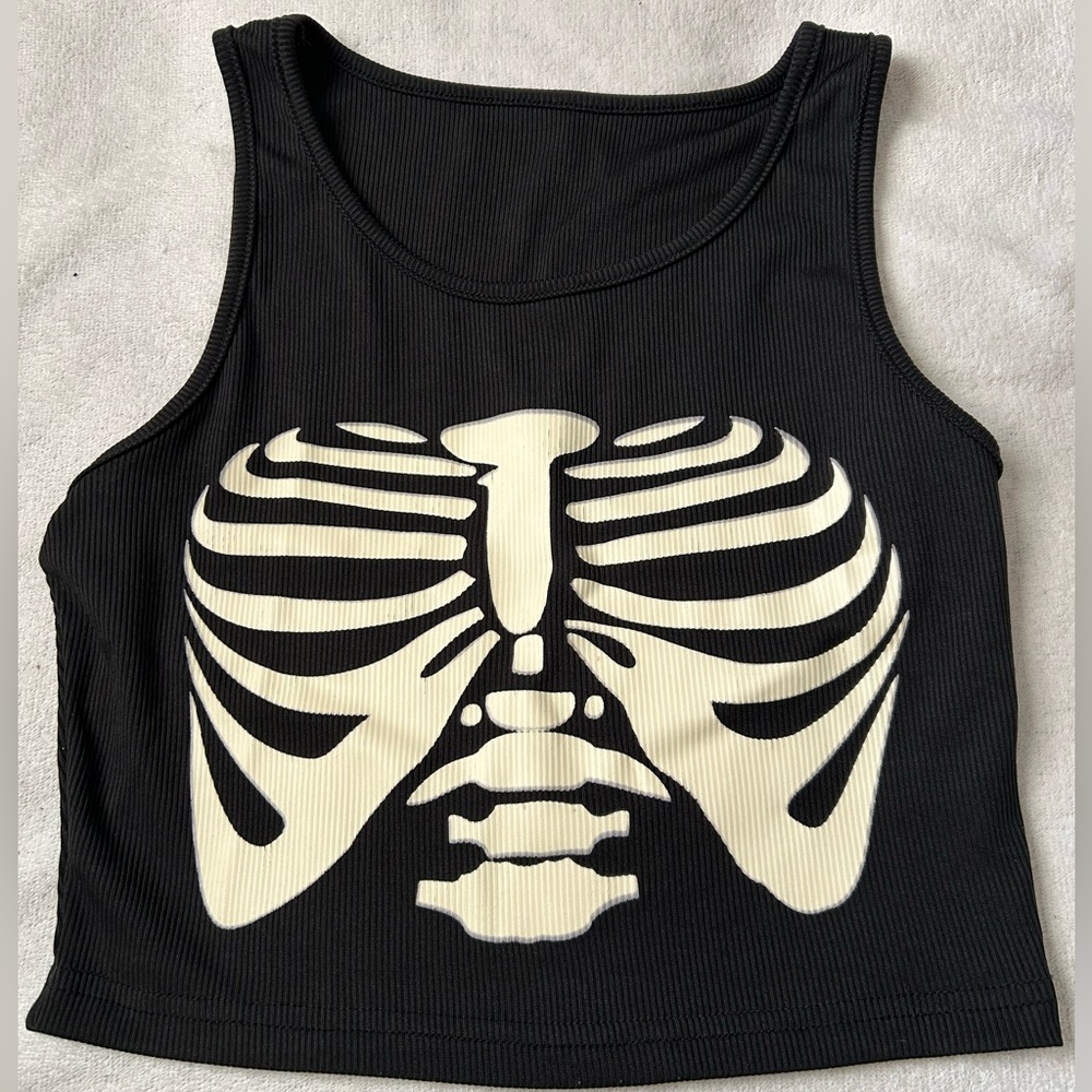 Cropped Skeleton tank top